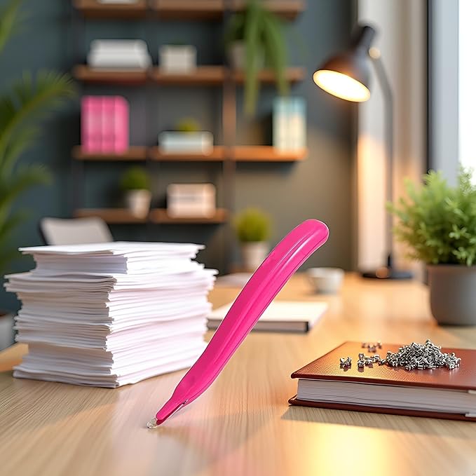 1Pc Pink Portable Staple Remover Magnetic Head Staple Removal Tool Handheld Puller Pen Type Staple Remover Binding Supplies,Staple Removers,Quickly Staple Removers Office Products,Staplers and Punches