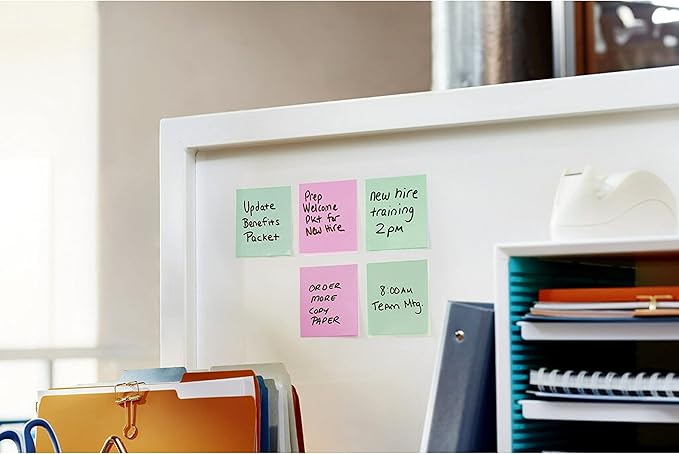 Post-it Super Sticky Notes, 5 Sticky Note Pads, 3 x 3 in., Ideal for Organization in Your Dorm, Home or Office, Single Color Packs Collection, Fresh Mint