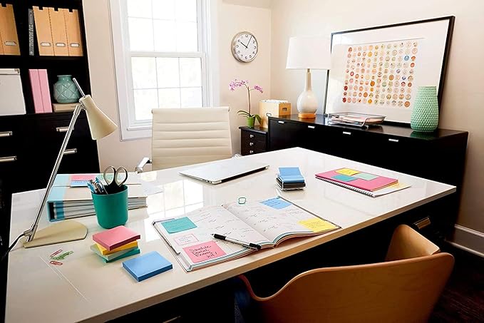 Sticky Notes 3x3 Inches Soft Pastel Self-Stick Note Pads for Office School and Home Organization 5 Pads 500 Sheets Vibrant and Versatile Notes