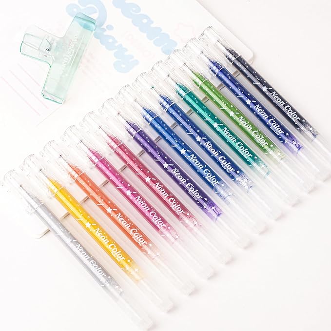 glitter gel pen 36 Colors,Metallic Vibrant Sparkle gel pens for coloring,glitter pens for adults,colored gel pens for Adult Coloring Books and Drawing (36)