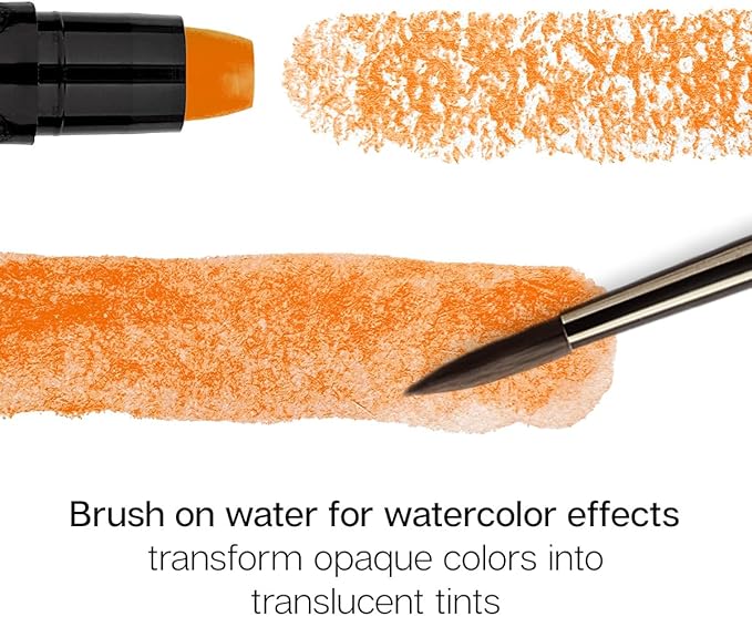 KINGART GEL STICK Set, Artist Pigment Crayons, 48 Unique Colors, Water Soluble, Creamy, and Odorless, Use on Paper, Wood, Canvas and more
