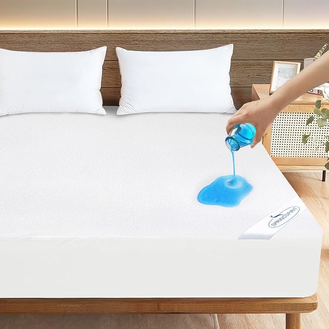 Twin XL Mattress Protector Waterproof Breathable Terry Premium Fitted up to 14'' Depth Pocket, Ultra Soft and Breathable Mattress Pad Cover Twin Extra Long (XL), Noiseless
