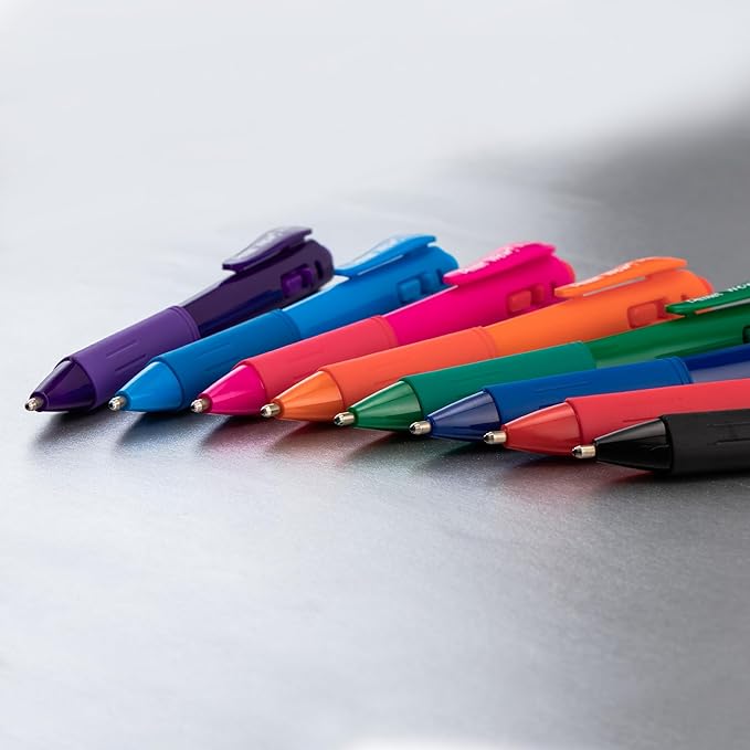 Pentel Wow! Retractable Ballpoint Pen, (1.4mm), Bold Line, Blue Ink, Pack of 18 (BK444BP18C)