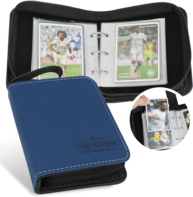 Trading Card Binder, Card Collection Binder Album Folder with 80 Side Loading Pockets, 1 Pocket Trading Card Album Folder for TGC,MTG, Baseball Cards, Yugioh