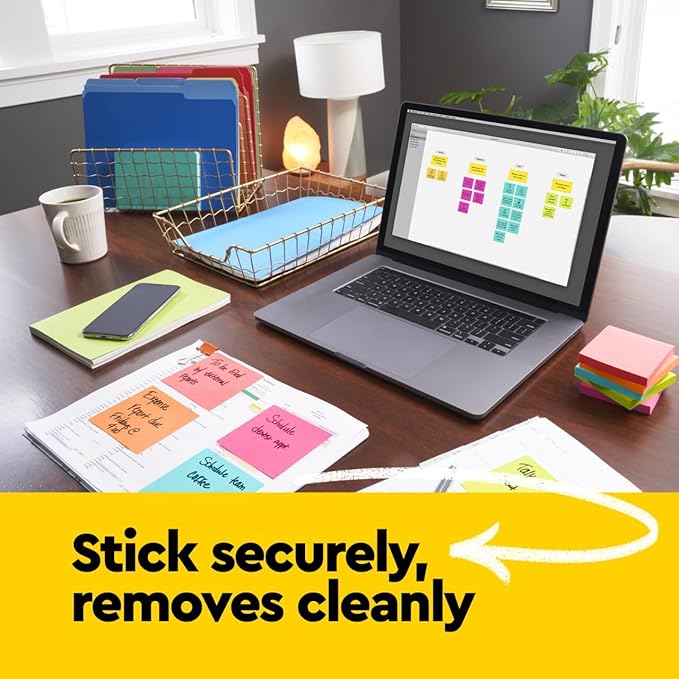 Post-it Mini Notes, 1 3/8 in. x 1 7/8 in., 18 Sticky Notes Pads, 100 Sheets per Pad, Poptimistic Collection, New Year Organization or Second Semester School Supplies