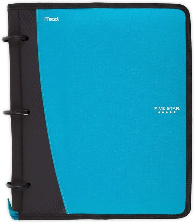Five Star Flex Hybrid NoteBinder, 1 Inch Ring Binder, Notebook and Binder All-in-One, Teal (73420)
