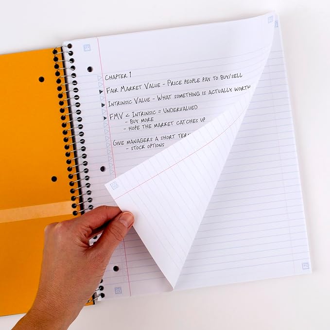Five Star Spiral Notebook + Study App, 3 Subject, College Ruled Paper, Fights Ink Bleed, Water Resistant Cover, 8-1/2" x 11", 150 Sheets, Red (72065) (Pack of 6)