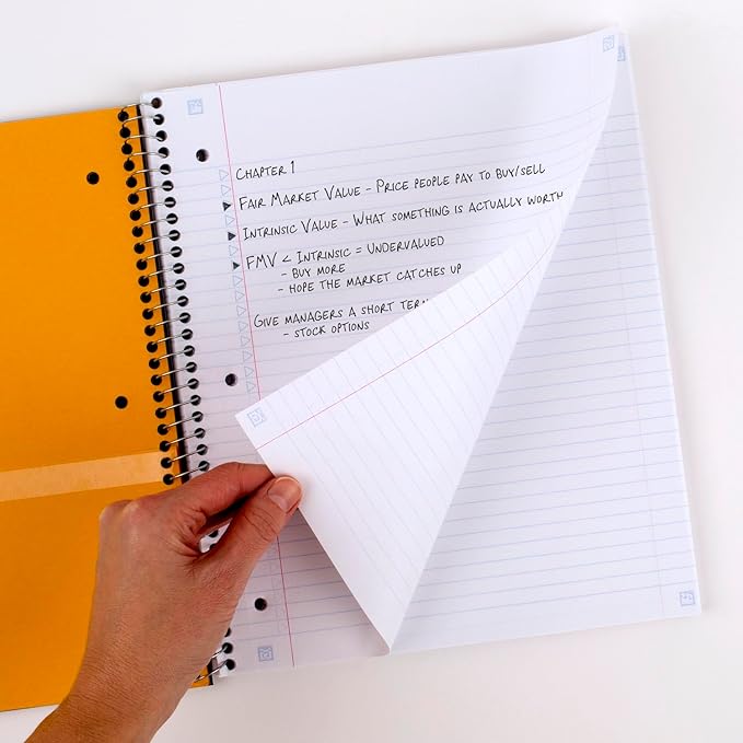 Five Star Spiral Notebook + Study App, 5 Subject, College Ruled Paper, 8-1/2" x 11", 200 Sheets, Fights Ink Bleed, Water Resistant Cover, Fire Red (72077) (Pack of 2)