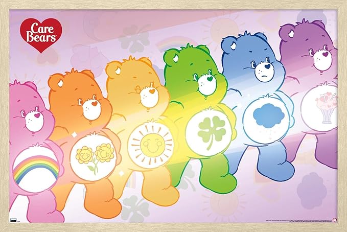 Care Bears - Care Bear Stare Wall Poster, 34L" x 22.4W", Blonde Framed Version