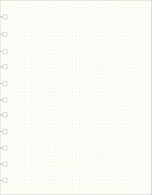 Filofax Notebooks Letter Dotted Journal Refill, Moveable, 10 7/8 X 8 1/2, 32 Cream Sheets Fits Refillable Letter Journals (B112016U)