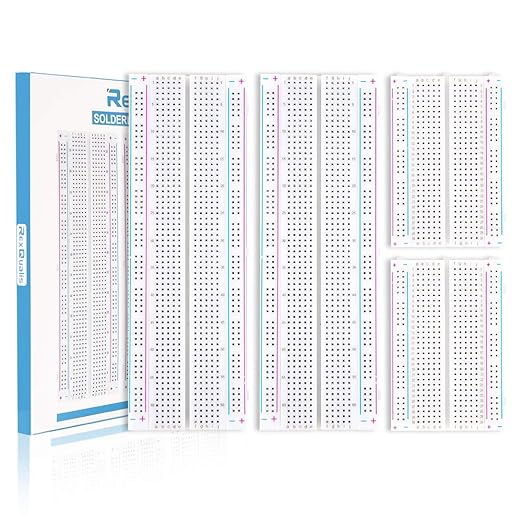 4PCS Breadboards Kit Include 2PCS 830 Point 2PCS 400 Point Solderless Breadboards for Proto Shield Distribution Connecting Blocks
