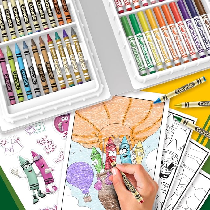 Crayola Coloring Set with Limited Edition Mauve Art Case, Limited Edition Crayons, 50+ Pieces, Gifts for Kids