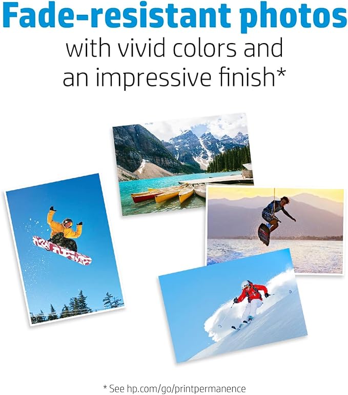 HP Photo Paper, Glossy, 4x6 in | 100 Sheets | CR759A | Pack of 5
