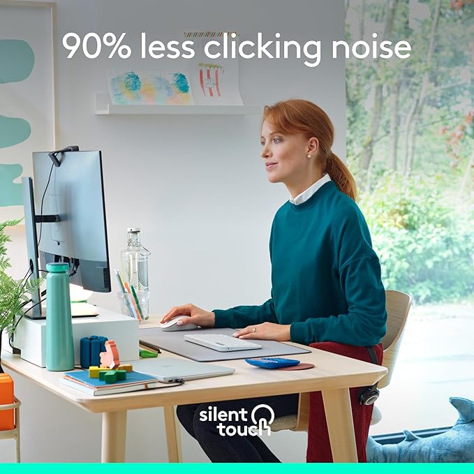 Logitech Signature M650 Wireless Mouse - for Small to Medium Sized Hands, Silent Clicks, Customizable Side Buttons, Bluetooth, Multi-Device Compatibility - Off White (Renewed)
