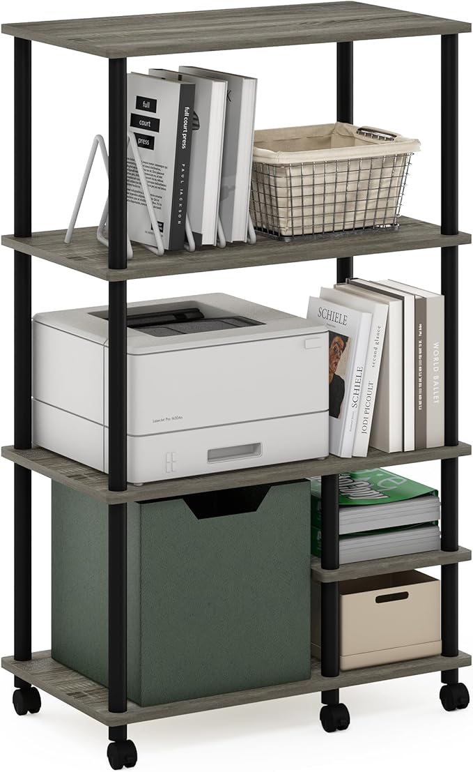 Furinno Turn-N-Tube 3-Tier Toolless Multipurpose Printer Stand Display Storage Shelf