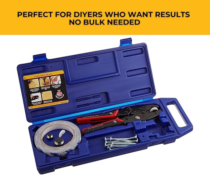 FastCap Custom Color Punch Kit Basic with Powerhead Screws, Hole Punch Tool and 1" x 50' SpeedTape - Perfect for Professional Contractors and Technicians - 80056