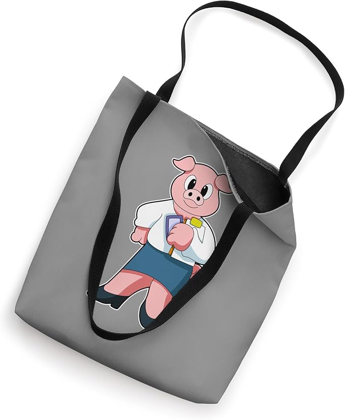Pig Secretary Clipboard Office Tote Bag