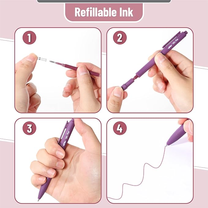 Mr. Pen- Retractable Gel Pens, 22 Pack, Color Ink Gel Pens Fine Point, 22 Vintage Colors, Fine Point