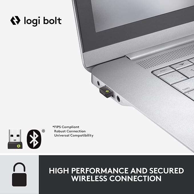 Logitech Signature MK650 Combo for Business, Wireless Mouse and Keyboard, Logi Bolt, Bluetooth, SmartWheel, Globally Certified, Windows/Mac/Chrome/Linux - Off-White