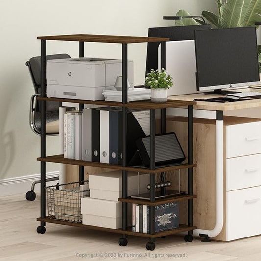 Furinno Turn-N-Tube 3-Tier Toolless Multipurpose Printer Stand Display Storage Shelf