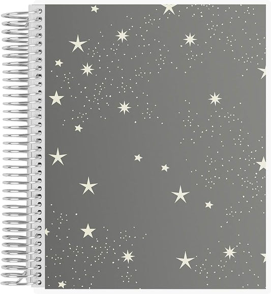 Erin Condren 7" X 9" Spiral Bound Productivity Notebook - Starry Sky, Functional 160 Lined Page and 80Lb Thick Paper Spiral Notebook, Stickers Included