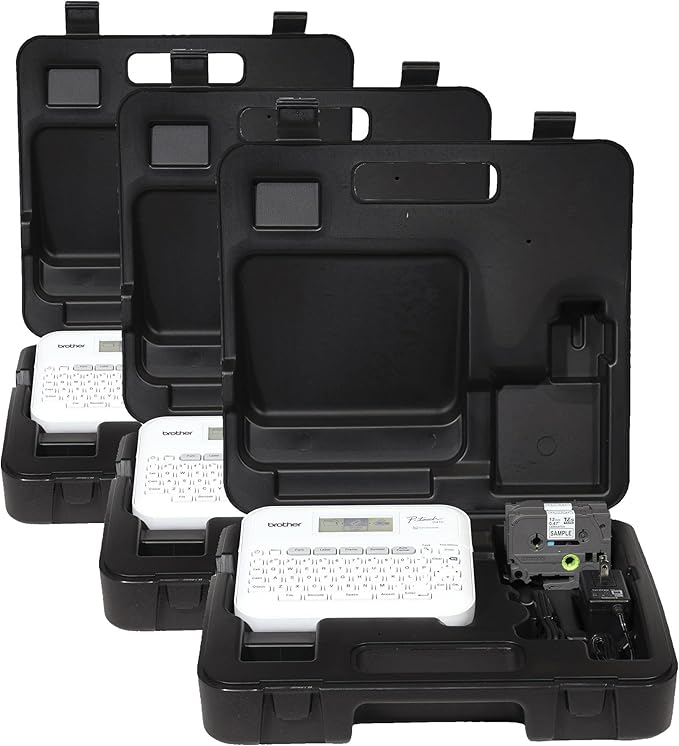 Brother P-Touch PT-D410VP Home/Office Advanced Label Maker | Connect via USB to Create and Print on TZe Label Tapes up to ~3/4 inch (Pack of 3)