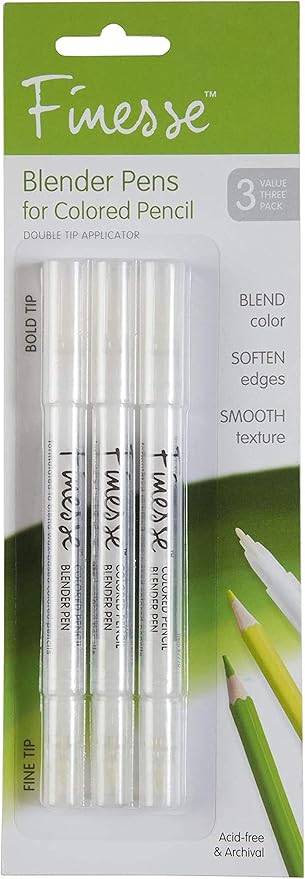 Speedball Art Products Finesse Artist Colored Pencil Blender, 3-Pack