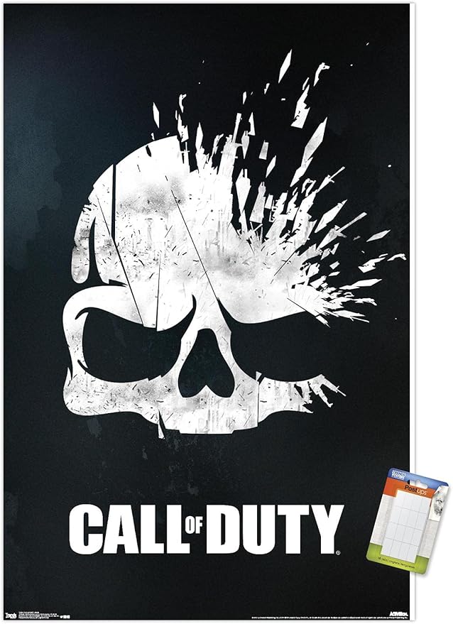 Trends International Call of Duty - Skull Wall Poster, 22.375" x 34", Premium Poster & Mount Bundle
