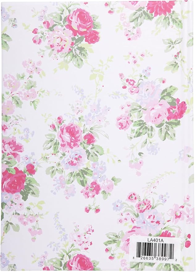 Laura Ashley Premium Hardcover Writing Journal | 256 Lined Pages | Elegant Floral Design | Perfect for Diaries, Notes, and Gift Giving (Hot Pink - A5-6-x-8 Inches)