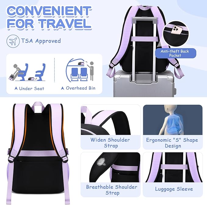 Kids Backpacks for Girls Teens Kawaii Bookbag for Elementary Primary Middle High School Daypack