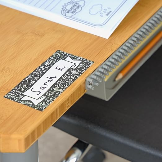 Really Good Stuff EZ Stick Chalkboard-Style Nameplates - Set of 24