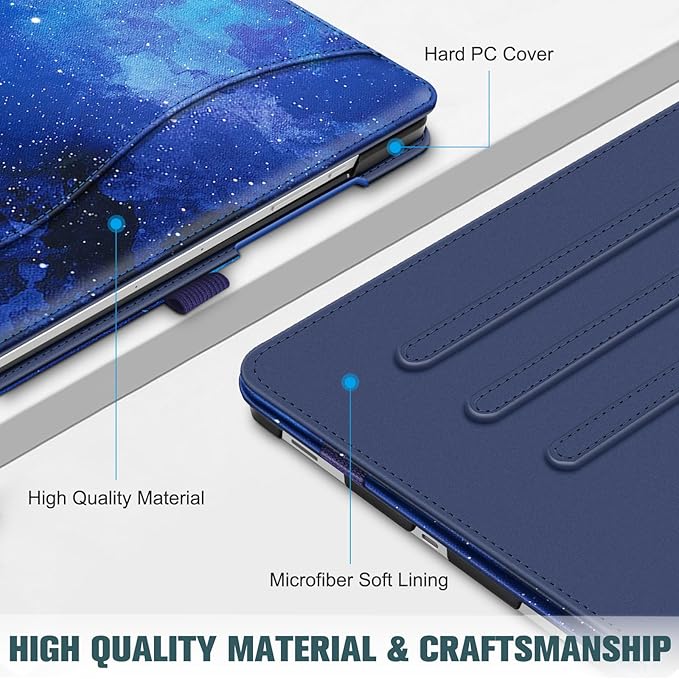 Fintie Case for Samsung Galaxy Tab S10 Lite/ S10 FE/ S9 FE 5G 10.9 Inch/Tab S9 11 Inch with S Pen Holder, Multi-Angle Viewing Protective Cover with Pocket, Auto Sleep/Wake, Starry Sky