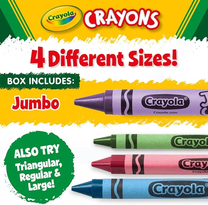 Crayola Jumbo Crayons Classpack (200ct), Large Toddler Crayons, Bulk School Supplies, Essential Preschool & Kindergarten Art Supplies for Teachers