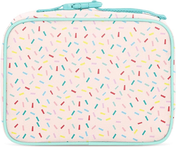 Simple Modern Kids Lunch Box for School | Reusable Insulated Lunch Bag for Toddler, Girl, and Boy | Meal Containers with Exterior & Interior Pockets | Hadley Collection | Confetti