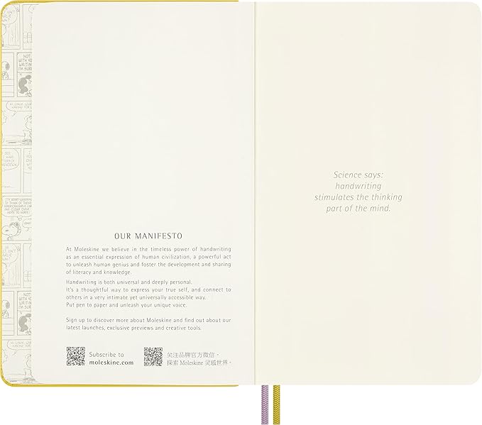Moleskine Limited Edition Peanuts 'Patty' Notebook, Hard Cover, Large (5" x 8.25"), Ruled, Yellow, 176 pages