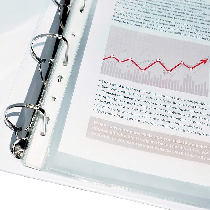 Rubex Sheet Protectors 8.5 x 11 inch Clear Page Protectors Plastic Sleeves Reinforced 11 Hole fit for 3 Ring Binder Top Loading 9.25 x 11.25 inch (400 Sheets)