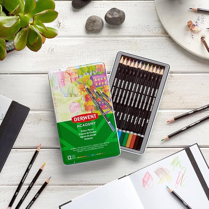 Derwent Academy Colouring 12 Tin