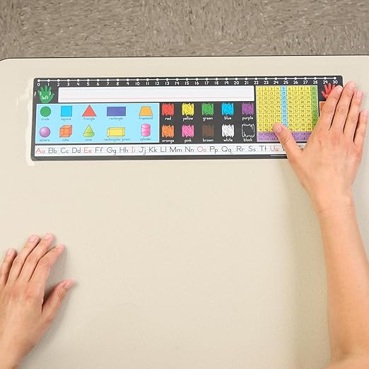 Really Good Stuff EZ-Fit Desktop Helper Tape Strips - Set of 36, Student Desk Name Tags, Pre-Cut, Durable, and Versatile