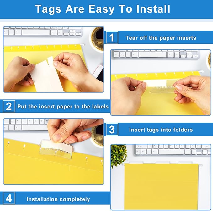 30 Pack Hanging File Folders Letter Size, Colored Hanging Folders with 1/5-Cut Adjustable Tab, Extra Capacity Hanging File Folders, 1 Inch Expansion, Perfect Office, Home, Classroom Supplies