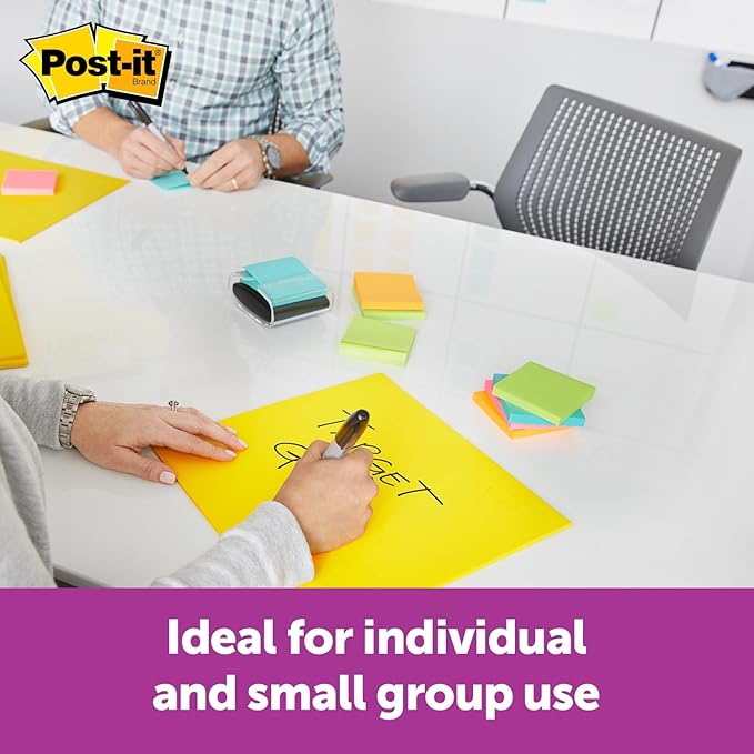 Post-it Super Sticky Big Notes, 11 in x 11 in, 1 Pad, 2X The Sticking Power, Yellow, Recyclable (BN11), 3 Pack