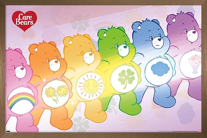 Care Bears - Care Bear Stare Wall Poster, 22.4L" x 14.7W", Bronze Framed Version