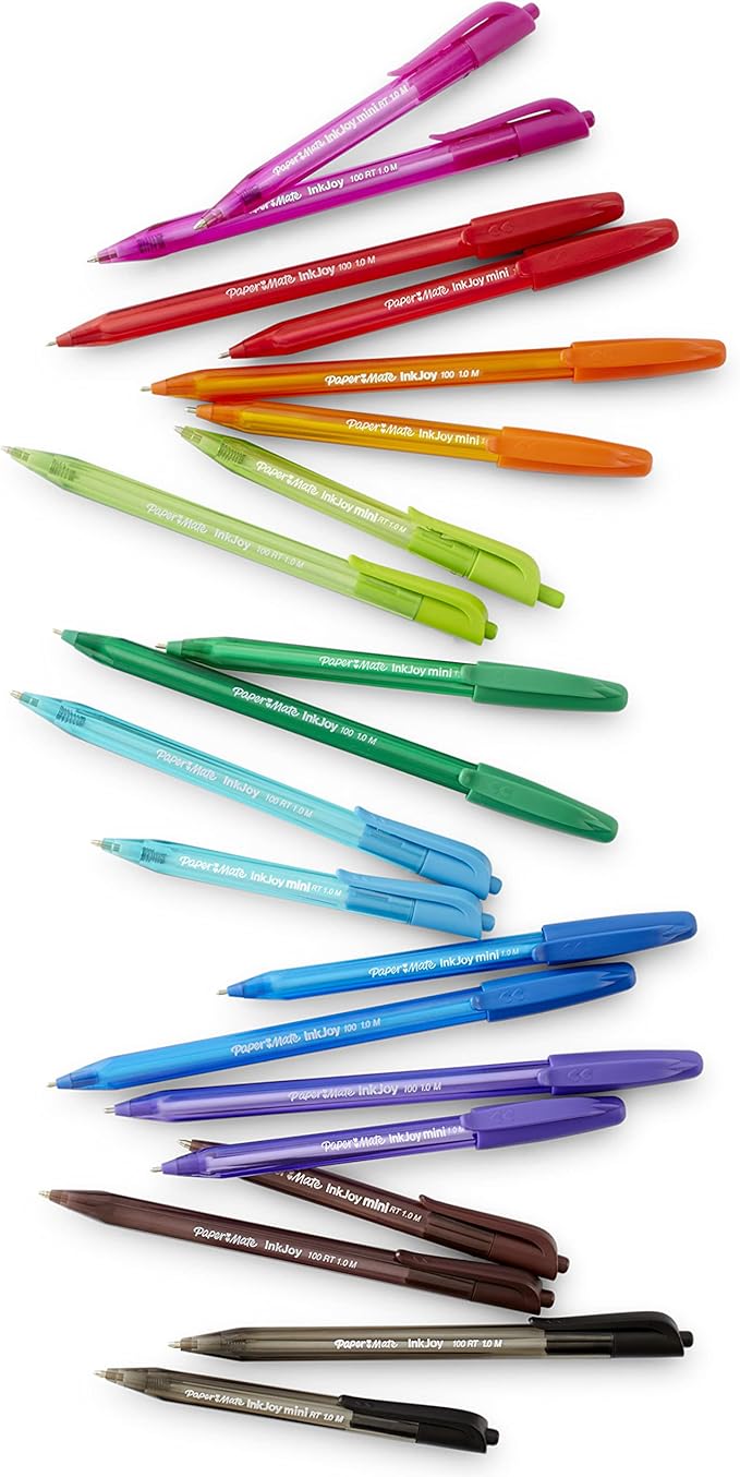 Paper Mate InkJoy 100ST Ballpoint Pens, Medium Point (1.0mm), Assorted, 18 Count (Pack of 2)