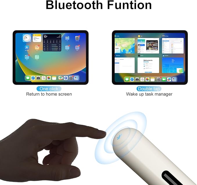 Stylus Pen for iPad, 5Mins Fast Charging Apple iPad Pencil with Palm Rejection, Tilt Sensitivity, Work for 2018-2023 iPad Air 3/4/5, iPad Mini 5/6, iPad 6-10, iPad Pro 11", iPad Pro 12.9" 3-6