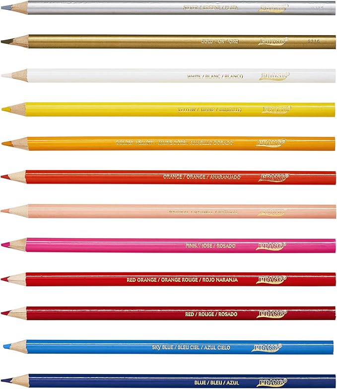 Prang Colored Pencils, Assorted Colors, 3.3 mm core, 24 Count