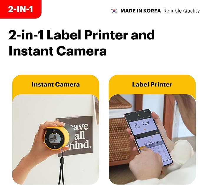 KODAK Memo Shot ERA Kids Instant Digital Camera and Photo Label Printer (White, Camera + 10 Rolls)