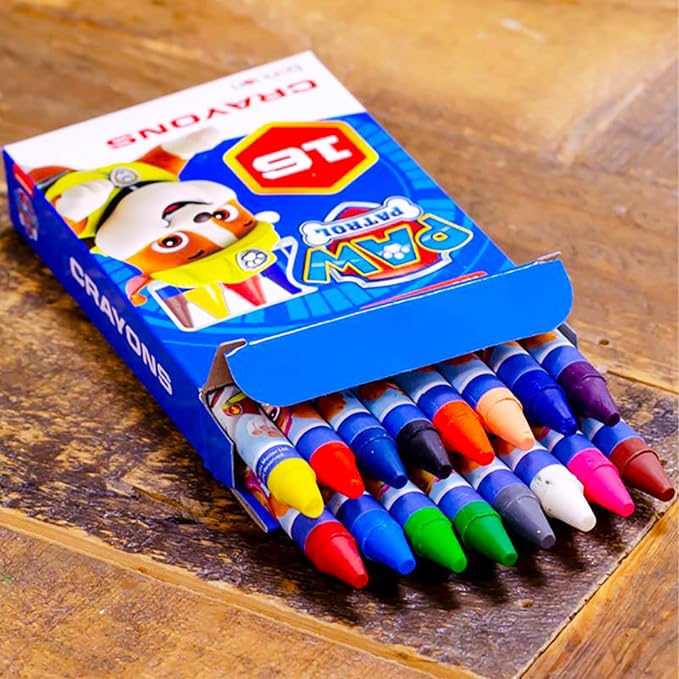 Paw Patrol Coloring Set - Bundle with 8 Markers and 16 Crayons for Coloring, Crafts, Drawing, and More | Paw Patrol School Supplies for Kids