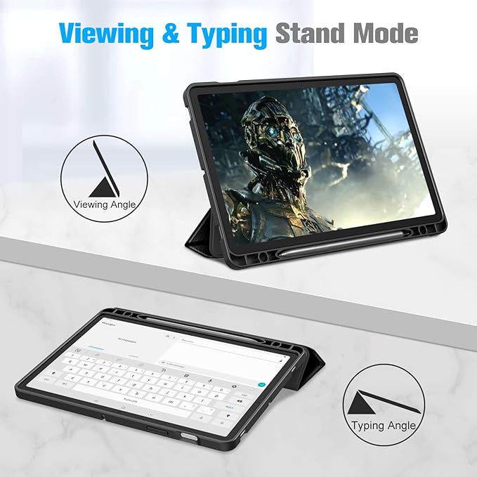 Fintie Slim Case for Samsung Galaxy Tab S8 2022/Tab S7 2020 11 Inch (Model SM-X700/X706/T870/T875/T878) with Built-in S Pen Holder, Soft TPU Smart Stand Back Cover Auto Wake/Sleep Feature, Black