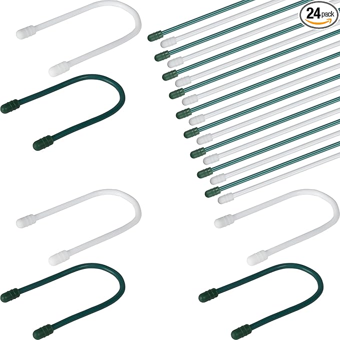Philips Flex Ties 24 Pieces 7 Inch Zip Ties Cable Management Multi-Purpose Cord Organizer Reusable Cable Ties for Extension Cords Green and White JDT3163G/37