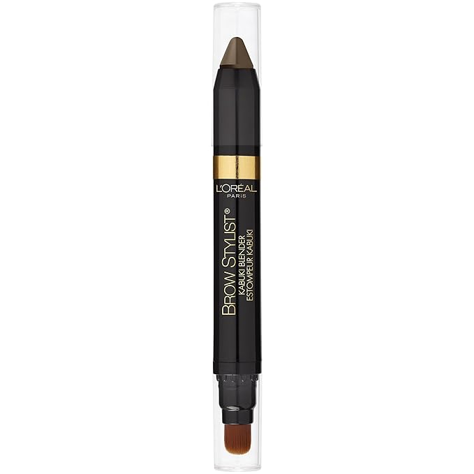 L'Oreal Paris Brow Stylist Kabuki Blender Brow Crayon, Blonde, 0.05 oz.