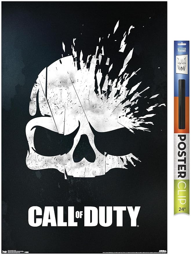 Trends International Call of Duty - Skull Wall Poster, 22.375" x 34", Premium Poster & Clip Bundle